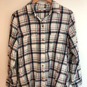 Madewell Flannel in Blue Plaid